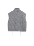 Nlzgmsj 2024 Autumn Winter Women Pocket Cotton Jacket Vest Sleeveless Stand Neck Zipper Waistcoat Loose Female Streetwear