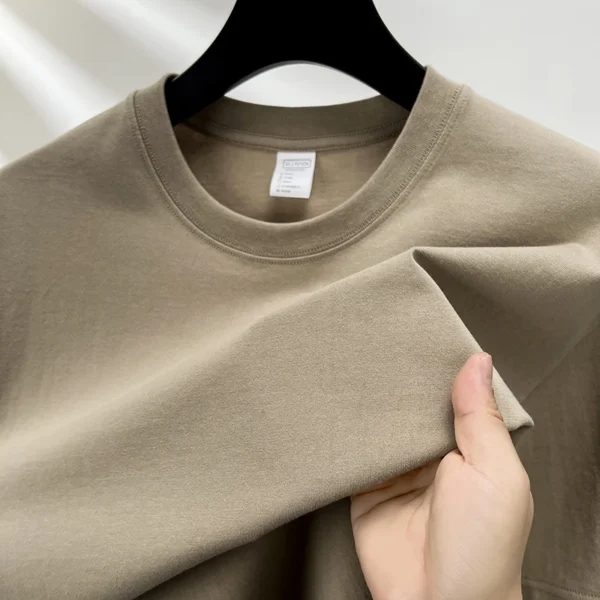 100% pure cotton summer high-end brand men's short sleeve round neck fashionable style half sleeved top breathable T-shirt