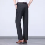 Men's spring and summer new style suit pants with trendy drape, wide legs, loose straight leg, solid color casual suit pants