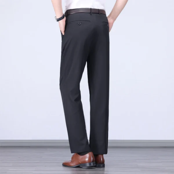 Men's spring and summer new style suit pants with trendy drape, wide legs, loose straight leg, solid color casual suit pants