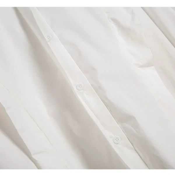 2024 Summer New Casual Turn-down Collar Ruffles Solid Women's Blouses Lady Sweet office Long Sleeve Single Breasted Shirts Top