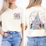 2025 Disney Princess Castle T Shirt Disneyland Best Friends Gift Trip Shirts World Vacation Sweatshirt Girls Cotton Clothes Hot