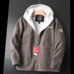 2024 Brand Winter Fleece Jacket Men's Casual Thickened Wool Jacket high quality Design Warm Fashion Hooded Coat Outdoor Ski Suit