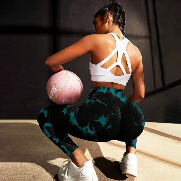 Tie Dye Workout Seamless Leggings for Women High Waist Gym Leggings Yoga Pants