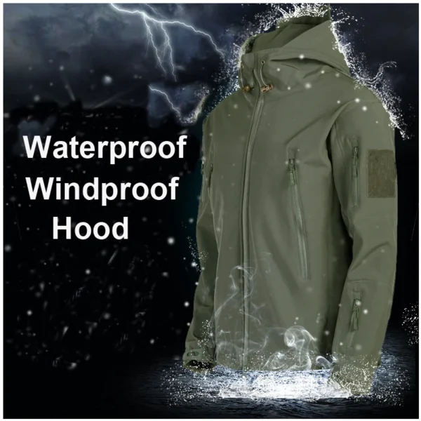 Men's Winter Autumn Softshell Fleece Jackets Waterproof Outdoor Fishing Hiking Hunting Thermal Camping Cargo Coats Warm M-5XL