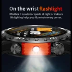 For Huawei New With LED Flashlight Smart Watch Men 360*360 HD Display 450 mAh Heart Rate Sports Health Bluetooth Call SmartWatch