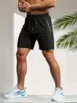 Men's Bottoms for Summer Gym Workout Running Cycling,Quick Drying Breathable Drawstring Waist Sports Shorts 2-0428