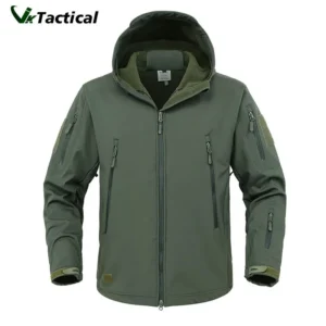 Military Shark Skin Soft Shell Jackets Men Tactical Windproof Waterproof Jacket Men Army Combat Jackets Mens Hooded Bomber Coats