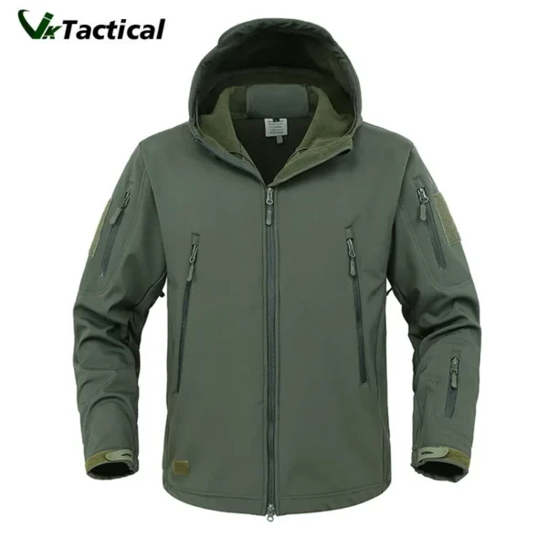 Military Shark Skin Soft Shell Jackets Men Tactical Windproof Waterproof Jacket Men Army Combat Jackets Mens Hooded Bomber Coats