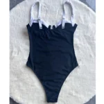 Push Up One Piece Swimsuit For Women Sexy Patchwork Monokini Swimwear 2024 Bathing Suit Beachwear Backless Swimming Suit Bathers