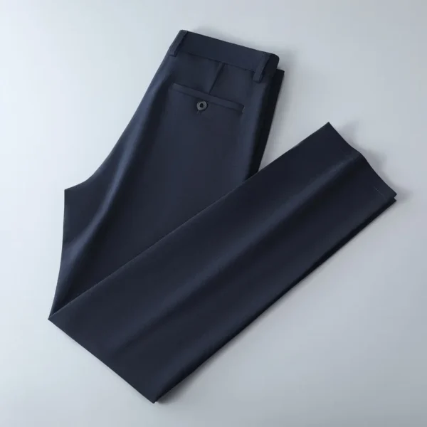 Male Pants Stretch Solid Black Smart Casual Men's Trousers Office Quick Dry Suit Pants New Spring Autumn Korean Straight Pants