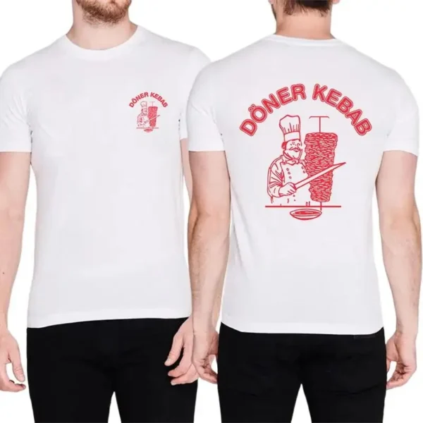 Fashion Double Sided print Men T-Shirts Cotton Kebab Men Women Short Sleeve Tee Summer Oversized Vintage Harajuku Tops
