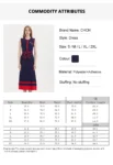 CHCH Women's Dress 2024 New Sleeveless Knitted Long Dress Simple navy blue Business Women's Wear