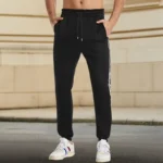 Spring and Autumn Men's Casual Pants 2025 Back to School New Trend Korean Black and White Stripes Slim LEGGING Trend Bound Feet