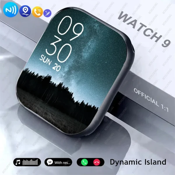 2025 AMOLED 2.05" HD Screen Smart Watch Women Series 8 Custom Dial 500+ Wireless Charging Men Smartwatch For Apple Watch IW9 IW8