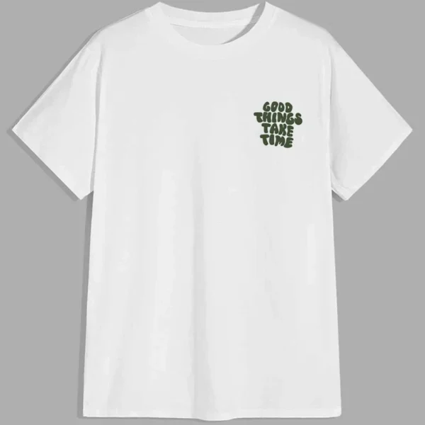 2025 Men's Summer New Fashion Loose Breathable Round Neck Letter Print Short Sleeve t-Shirt Daily Sports Casual Street Tops