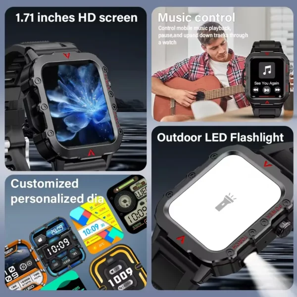 2025 Smartwatch For XIAOMI New GPS Smart Watch Men 1.71 Inch HD Display GPS & Make/Receive Phone Calls 400mAh Battery Braceletes