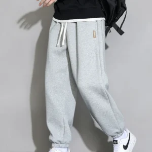 Plus Size Men's Sweatpants 8XL 7XL 6XL Sportswear Elastic Waist Casual Baggy Pants Black Grey Cotton Joggers Male Loose Trousers