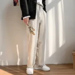 men's drape long pants, Korean version trend slim fit small foot casual pants, men's spring and autumn straight leg suit pants
