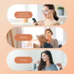 3D EMS Eye Massager with Red Light