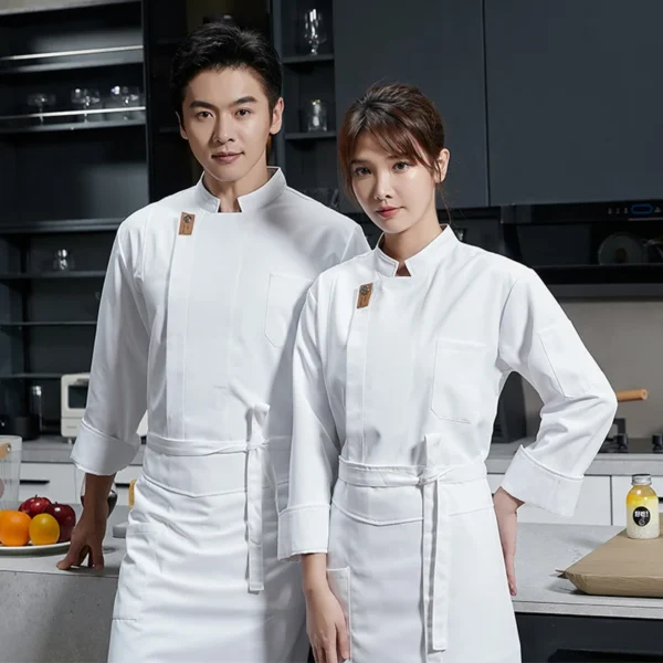 Professional Chef Work Clothes Catering Cooking Clothes Tops Restaurant Uniform Kitchen Shirt Hotel Cook Jacket Waiter Overalls