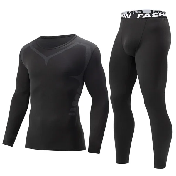 2/4 Piece Suit Spring And Autumn Men's Black Long Sleeve Pants Suit Youth Fitness Running Jacket Joker Comfortable Stretch Pants