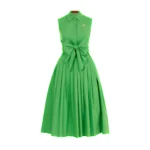 CHCH Women's Dress Summer Beach Party Sleeveless Single breasted Lace up Design Women's Long Dress