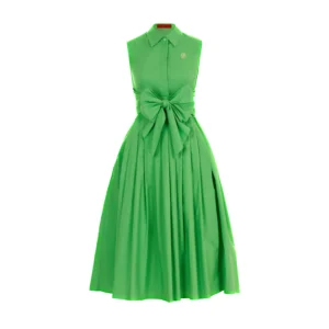 CHCH Women's Dress Summer Beach Party Sleeveless Single breasted Lace up Design Women's Long Dress