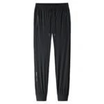 Men's solid color pants summer ice silk elastic quick drying loose sports pants suitable for casual and business wear M-8XL