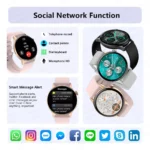 2024 New GPS Smart Watch Women True AMOLED 466*466 HD Screen Health Tracker Sports NFC Voice Bluetooth Call Smartwatches Ladies
