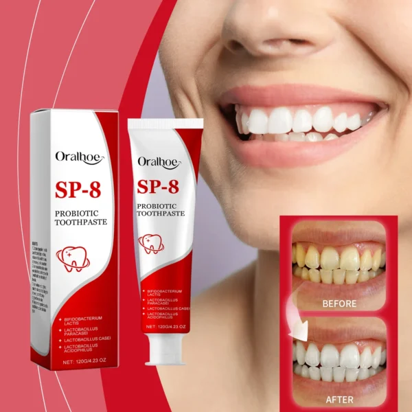 SP-8 Probiotic Toothpaste – Fresh Breath & Deep Cleaning Oral Care