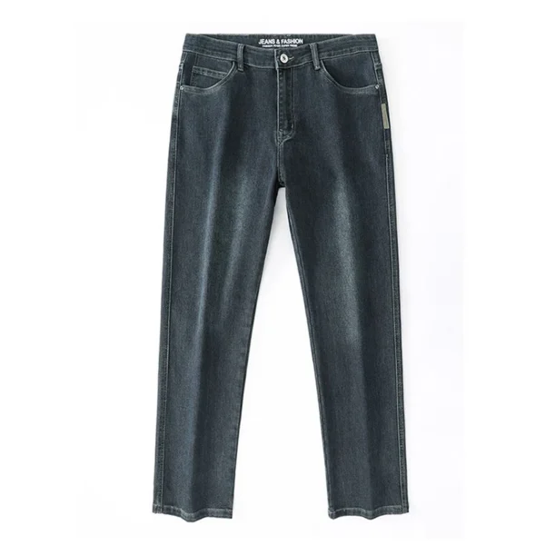 Spring and Autumn Men's Baggy Jeans Casual Straight Stretch Versatile Wide-leg Business Denim Pants Comfortable Loose Trousers