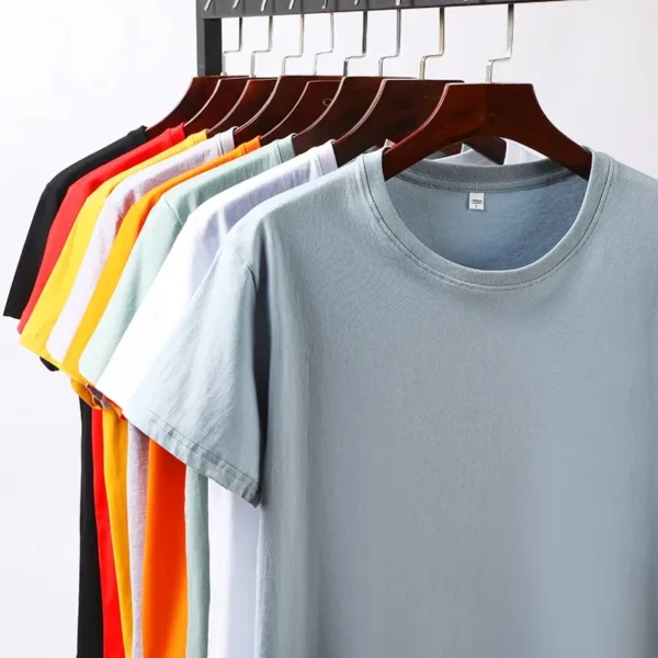 12 Color Oversized Heavyweight T Shirt for Men Summer Short Sleeve Tee 100% Cotton Plain Top Casual Men's Clothing