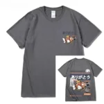 Cartoon Printed Cotton Short-Sleeved T-Shirt for Women Summer New Design Niche Versatile Bottoming Shirt Couple Tops