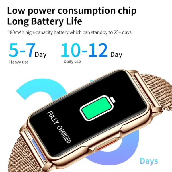 Classic Smart Bracelet Ladies Smart Watch Men Heart Rate Blood Oxygen Waterproof Sports Smart Strap Women Watch For Android IOS
