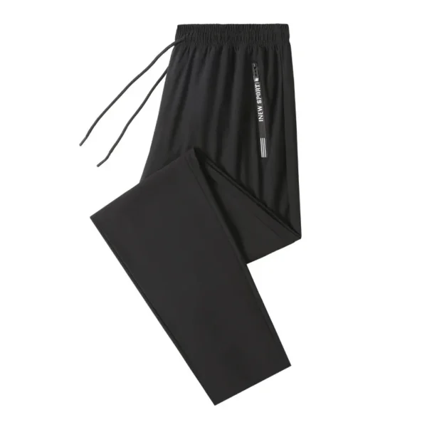 Ice Silk New Pants for Men's Summer Thin Style Sports Quick Dried Straight Leg Draping Wide Leg Pants Casual Long Pants for Men
