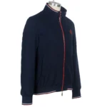 Men's Baseball Jacket Spring Thin Zipper Stand Collar Top Navy Blue Student Sports Jacket