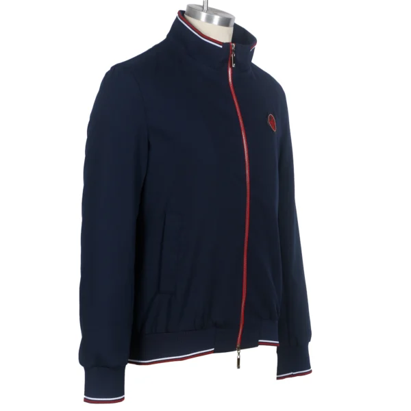 Men's Baseball Jacket Spring Thin Zipper Stand Collar Top Navy Blue Student Sports Jacket