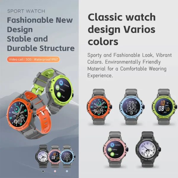 Smart Watch Kids 4G GPS WIFI Location SOS Video Call Remote Monitor IP67 Waterproof Smart Phone Watch Smartwatch Children Gifts