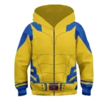 Boys Girls Deadpool Wolverine Cosplay Costume Superhero 3D Print Pullover Hoodies Jacket Sweatshirts for Halloween Party