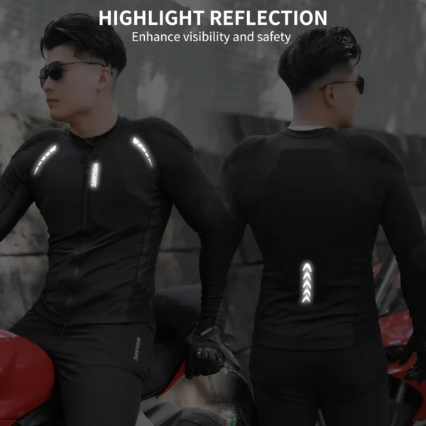 WOSAWE Motorcycle Jacket Full Body Armor Protection Jackets Motocross Racing Clothing Moto Riding Protectors CE Certification