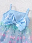Children's Clothing 0-3 Year Girl Beautiful Little Butterfly Fashion Princess Dress+Shawl+Headband Birthday Party Fluffy Dress