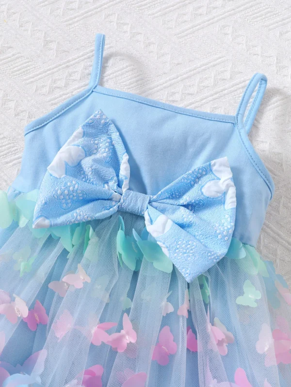 Children's Clothing 0-3 Year Girl Beautiful Little Butterfly Fashion Princess Dress+Shawl+Headband Birthday Party Fluffy Dress