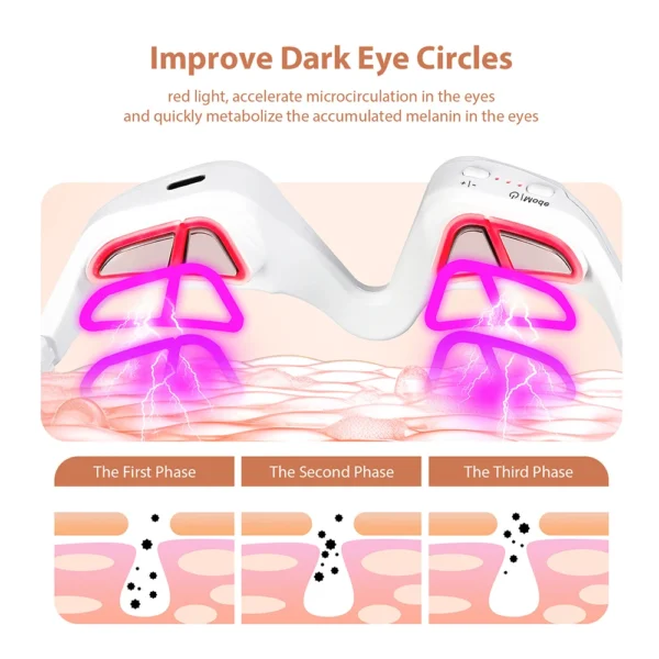 3D EMS Eye Massager with Red Light