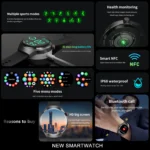 GT4 Pro Health Smart Watch Men 360*360 AMOLED Screen NFC GPS Tracker Compass BT call Blood oxygen IP68 Sport Smartwatch 2025New