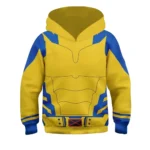Boys Girls Deadpool Wolverine Cosplay Costume Superhero 3D Print Pullover Hoodies Jacket Sweatshirts for Halloween Party