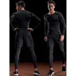 Compression Long Sleeve T Shirt Men Elastic Training T-shirt Gym Fitness Workout Tights Sport Jersey Athletic Running Shirt Men