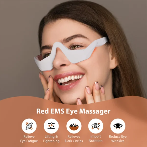 3D EMS Eye Massager with Red Light