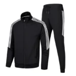 Sports set, men's school uniform, 2024, new toe tie cotton resistant jacket, sweater, casual pants, stand up collar bar set, two
