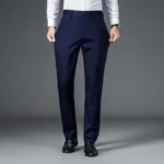Male Pants Stretch Solid Black Smart Casual Men's Trousers Office Quick Dry Suit Pants New Spring Autumn Korean Straight Pants